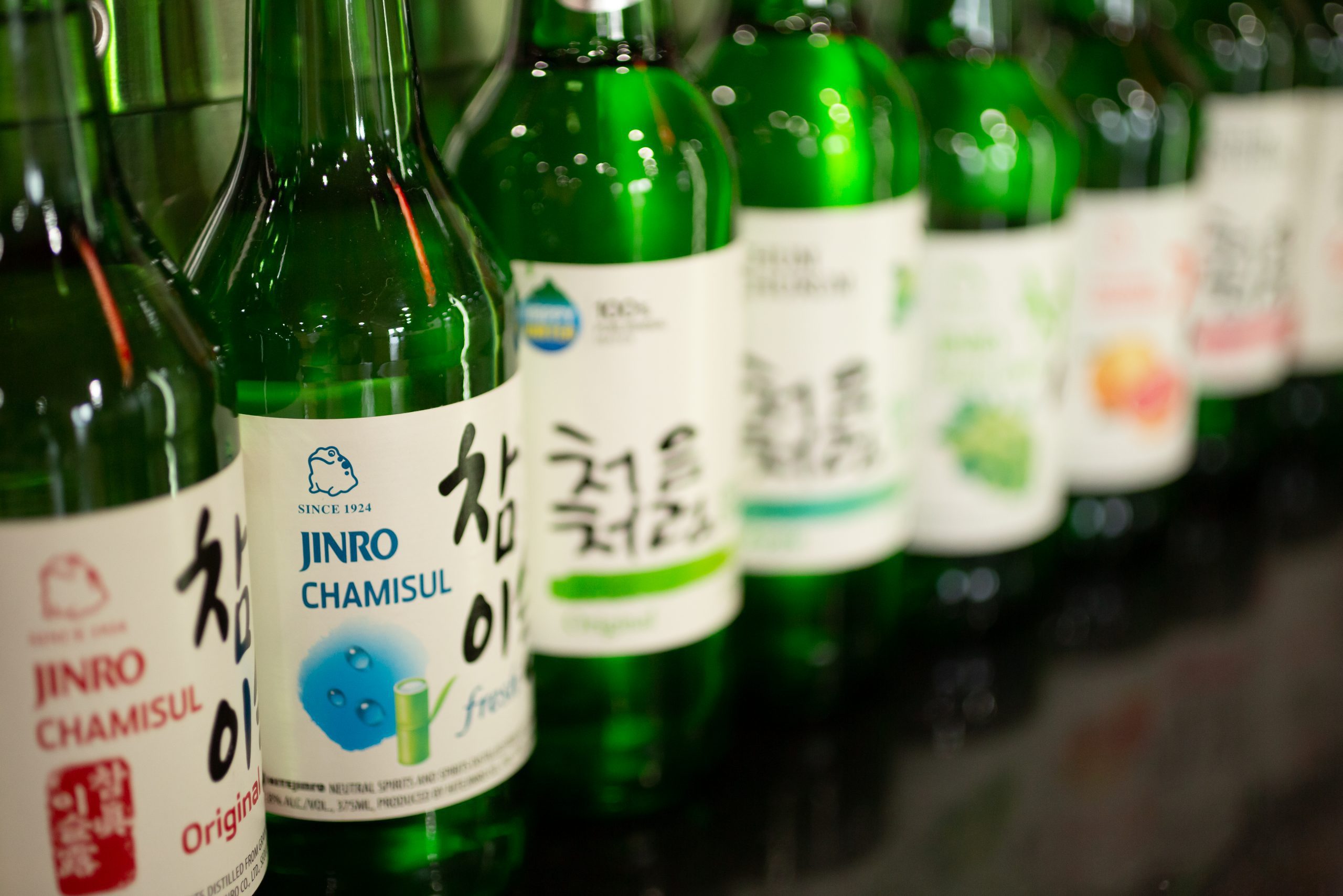 bottles of soju for cocktails