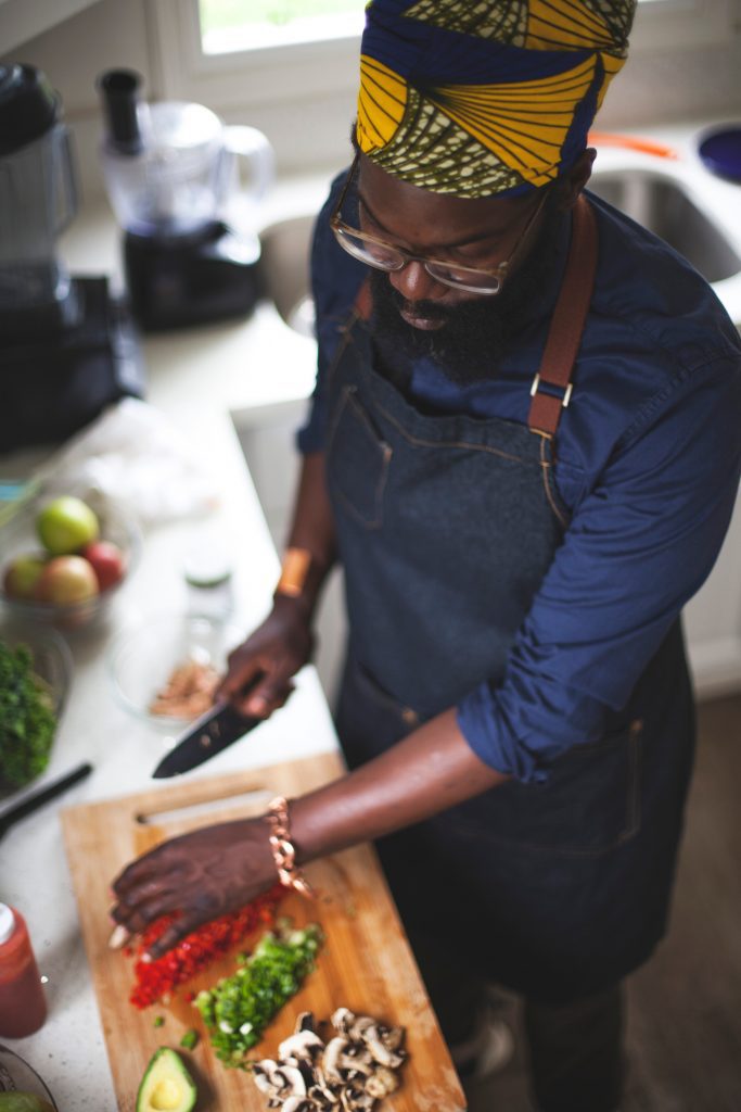 Chef Korby cooking