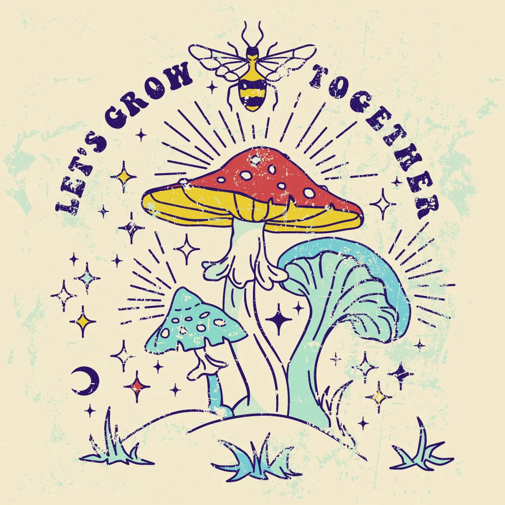 magic mushroom illustration