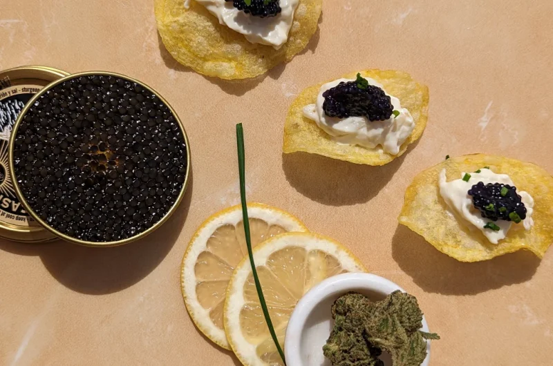 Caviar and Cannabis Onion Dip